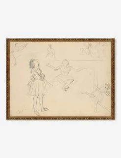 Ballet Dancers Rehearsing Wall Art By Edgar Degas