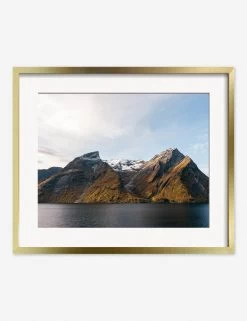 Fjords Photography Print By Carley Rudd -Wall Decoration Shop CarleyRuddFjordsGoldFramedPrint