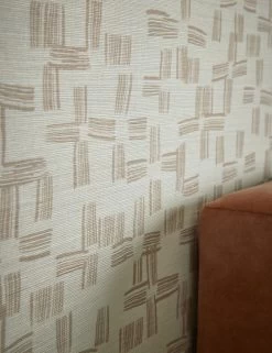 Crossmarks Grasscloth Wallpaper By Élan Byrd -Wall Decoration Shop CrossmarksGrassclothWallpaperbyElanByrd Ivory 1909 Lifestyle