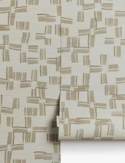 Crossmarks Grasscloth Wallpaper By Élan Byrd