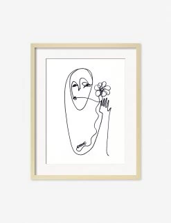 Flower Print By Damienne Merlina -Wall Decoration Shop DamienneMerlinaFlowerNaturalFrame