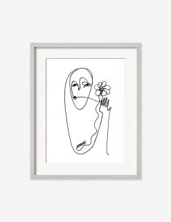 Flower Print By Damienne Merlina -Wall Decoration Shop DamienneMerlinaFlowerSilverFrame