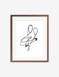 Love Print By Damienne Merlina -Wall Decoration Shop DamienneMerlinaLoveWalnutFrame