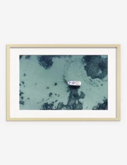 Aerial Ocean Bliss Photography Print By Ingrid Beddoes -Wall Decoration Shop IngridAerialOceanBlissNaturalFrame