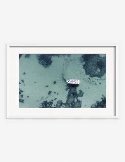 Aerial Ocean Bliss Photography Print By Ingrid Beddoes -Wall Decoration Shop IngridAerialOceanBlissWhiteFrame