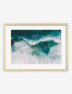 Crashing Waves Photography Print By Ingrid Beddoes -Wall Decoration Shop IngridCrashingWavesNaturalframe