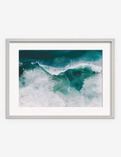 Crashing Waves Photography Print By Ingrid Beddoes -Wall Decoration Shop IngridCrashingWavesSilverframe