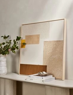 Patchwork Copper + Yellow Wall Art By Visual Contrast -Wall Decoration Shop L0470484 TexturedPaper Copper StuidoLifestyle 3