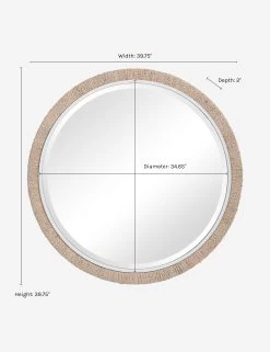 Tahiti Round Mirror 9 Tahiti Round Mirror -Wall Decoration Shop MIR 21413 09668 dims