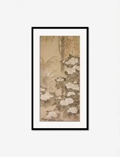 Peonies Print By Tatebayashi Kagei -Wall Decoration Shop PeoniesBlackFramematted