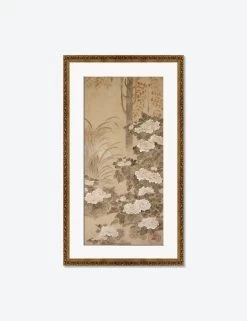 Peonies Print By Tatebayashi Kagei -Wall Decoration Shop PeoniesBronzeGoldOrnateMatted
