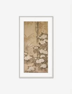 Peonies Print By Tatebayashi Kagei -Wall Decoration Shop PeoniesSilverFramematted