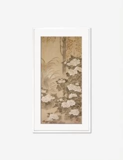 Peonies Print By Tatebayashi Kagei -Wall Decoration Shop PeoniesWhiteFrameMatted