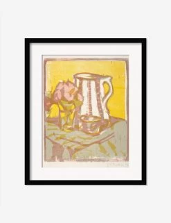 Still Life With Pitcher And Flowers Print By Ernst Ludwig Kirchner 10 Still Life With Pitcher And Flowers Print By Ernst Ludwig Kirchner -Wall Decoration Shop StillLifewithPitcherandFlowersBlackmatted