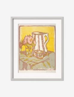 Still Life With Pitcher And Flowers Print By Ernst Ludwig Kirchner 12 Still Life With Pitcher And Flowers Print By Ernst Ludwig Kirchner -Wall Decoration Shop StillLifewithPitcherandFlowersSilvermatted