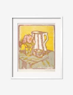 Still Life With Pitcher And Flowers Print By Ernst Ludwig Kirchner 11 Still Life With Pitcher And Flowers Print By Ernst Ludwig Kirchner -Wall Decoration Shop StillLifewithPitcherandFlowersWhiteMatted