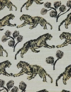 Tiger Grasscloth Wallpaper By Sarah Sherman Samuel -Wall Decoration Shop TigerGrassclothWallpaper Ivory A0655823 00003
