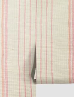 Two Tone Stripe Grasscloth Wallpaper By Nathan Turner -Wall Decoration Shop TwoToneStripeCreamsicle