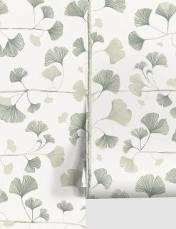 Scalamandre Ginkgo Wallpaper -Wall Decoration Shop WSB 00180803 GinkgoLightGreen