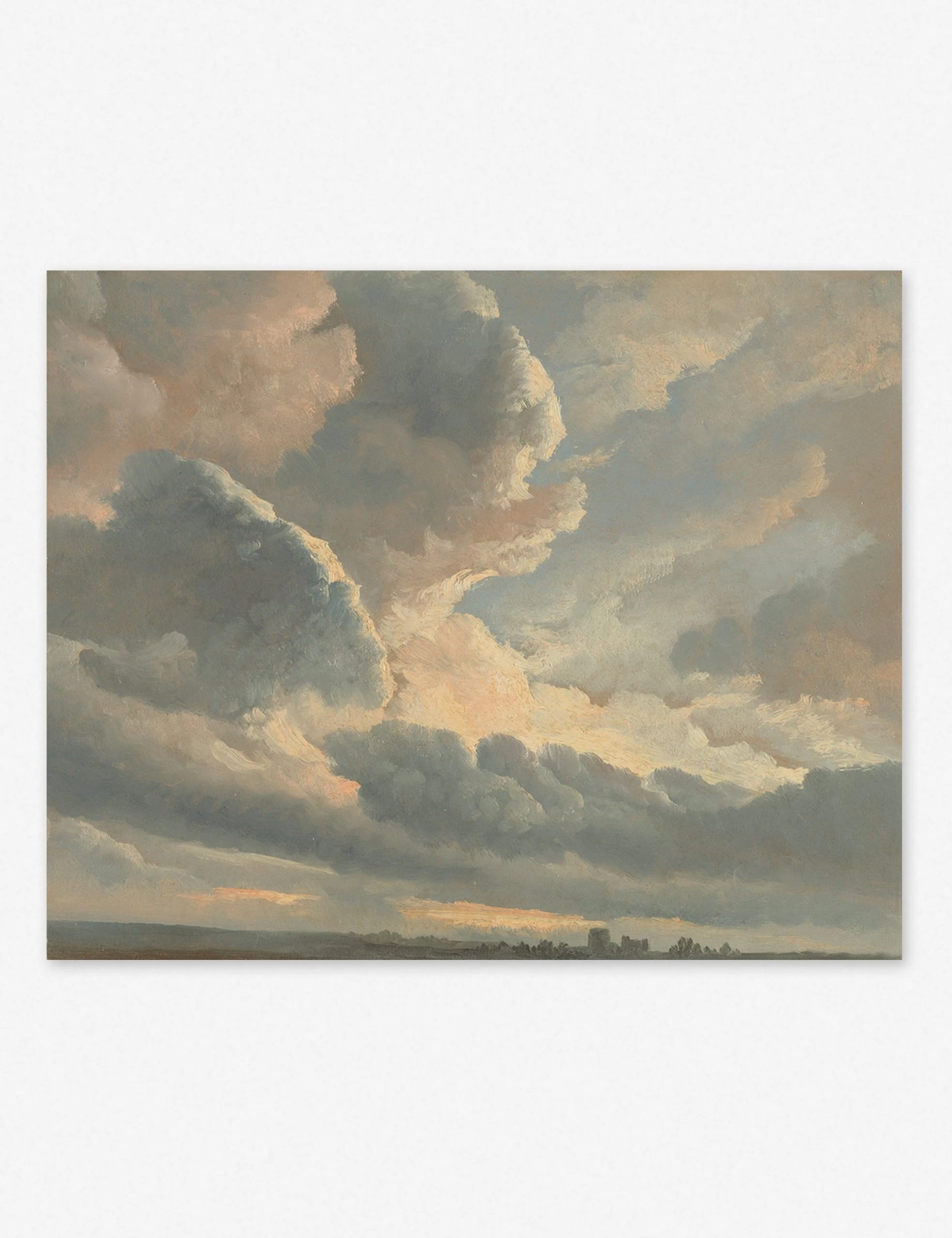 Study Of Clouds With A Sunset Near Rome Wall Art By Simon Alexandre Clement Denis 3 Study Of Clouds With A Sunset Near Rome Wall Art By Simon Alexandre Clement Denis - Image 3