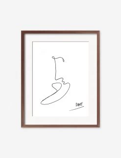 Kiss Print By Damienne Merlina -Wall Decoration Shop kiss walnut frame 1